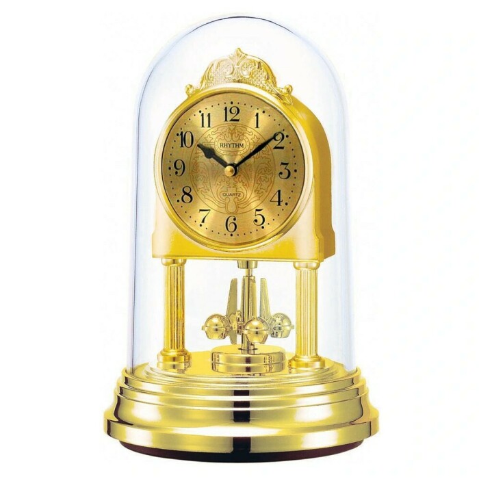 Pendule 400 jours cadran doré chiffres arabes 17cm Bayard