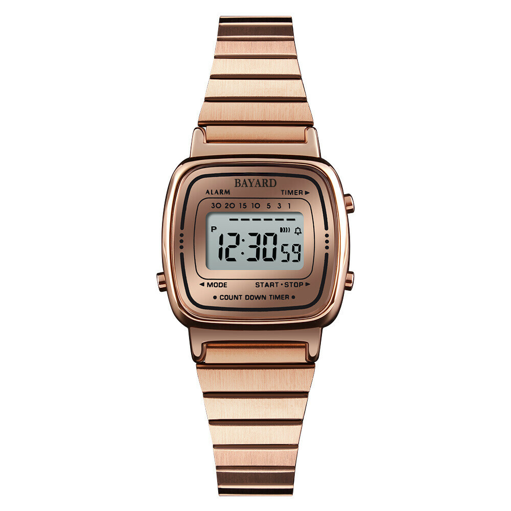 Montre digitale rose avec alarme Bayard