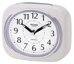 Réveil lumineux silencieux blanc à sonnerie crescendo