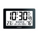 Horloge num&eacute;rique La Crosse Technology noire affichage de la date en fran&ccedil;ais