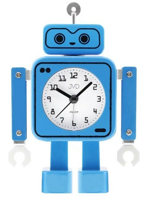 Réveil enfant robot bleu silencieux
