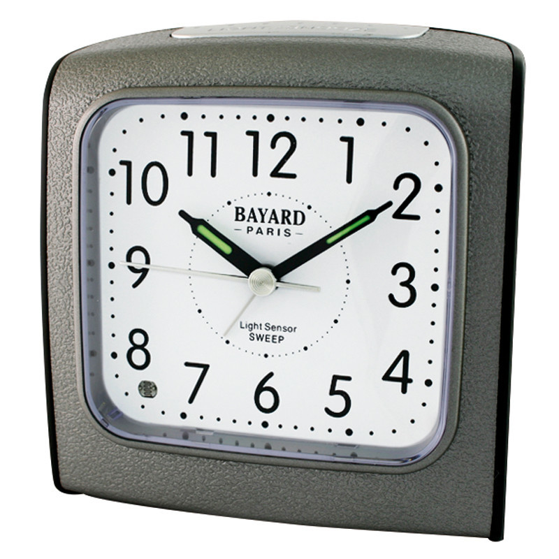 R&eacute;veil matin Bayard gris fonc&eacute; lumineux par capteur
