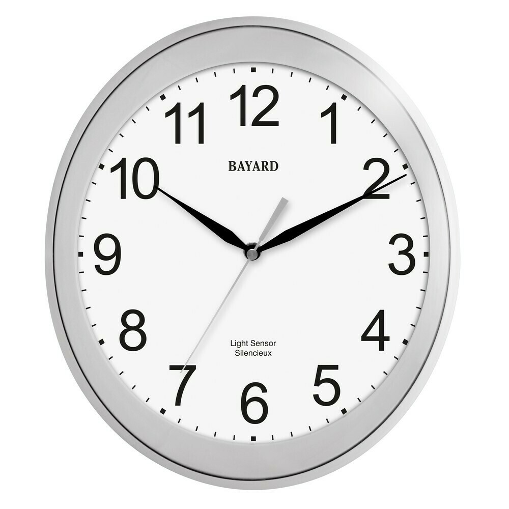 Horloge murale Bayard ovale Light Sensor