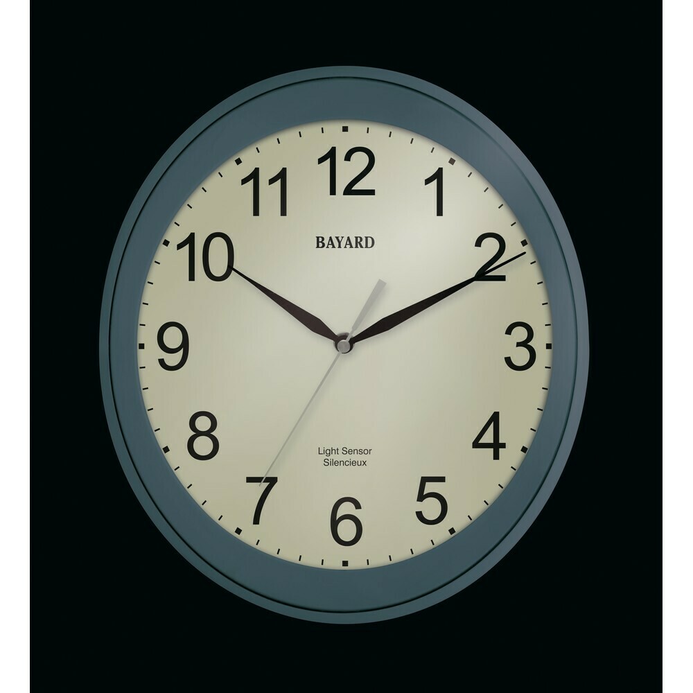 Horloge murale Bayard ovale Light Sensor retro &eacute;clair&eacute;