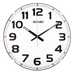 Horloge murale Bayard gros chiffres noirs