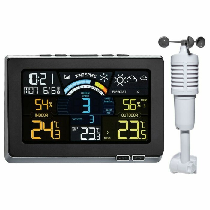 Station météo LCD en couleurs thermomètre et hygromètre