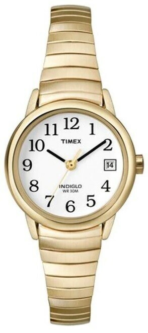 Montre TIMEX en acier inoxydable dor&eacute; Easy reader 25 mm