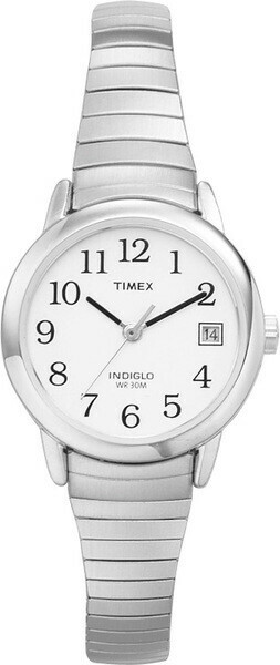 Montre TIMEX en acier inoxydable argent&eacute; Easy reader 25 mm