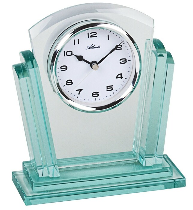 Pendule à poser en verre avec sonnerie bip-bip