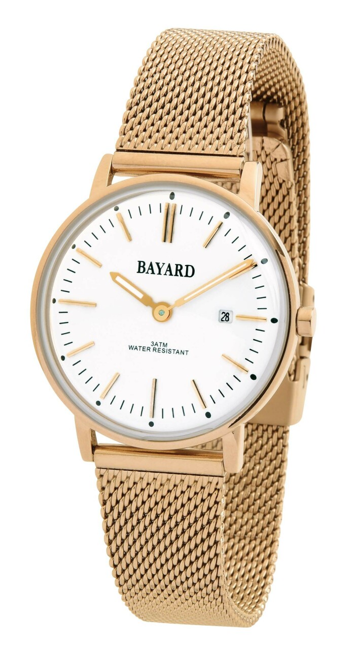 Montre dor&eacute;e en m&eacute;tal Bayard pour femme