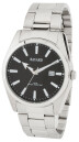 Montre Bayard en acier cadran noir pour homme avec date