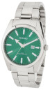 Montre Bayard en acier cadran vert pour homme avec date