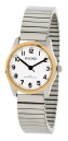 Montre pour dame en acier bicolore lisible