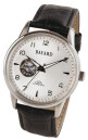 Montre m&eacute;canique mouvement apparent bracelet noir Bayard