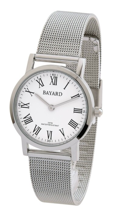 Montre à quartz carrée pour femme cadran blanc