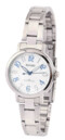 Montre argent&eacute;e chiffres bleus pour femme