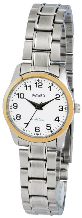 Montre à quartz argentée pour femme cadran blanc