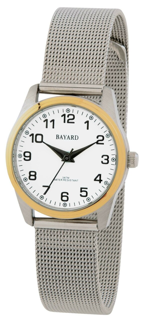 Montre Bayard pour femme mailles italiennes argent&eacute;es