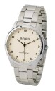 Montre pour homme en acier cadran beige