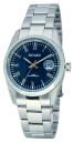 Montre pour femme bleue en acier avec date Bayard
