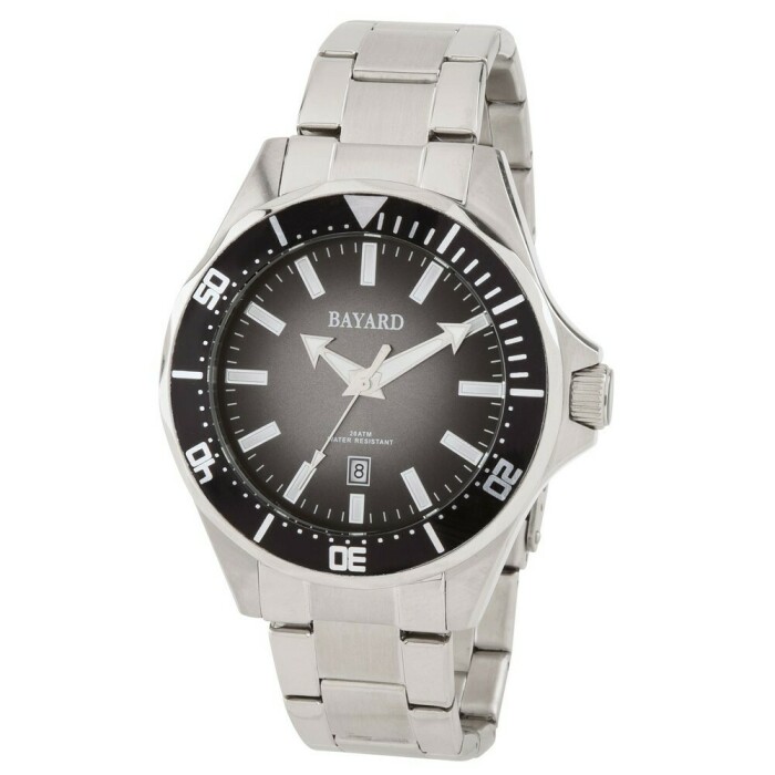 Montre Bayard sportswear en acier cadran noir avec date