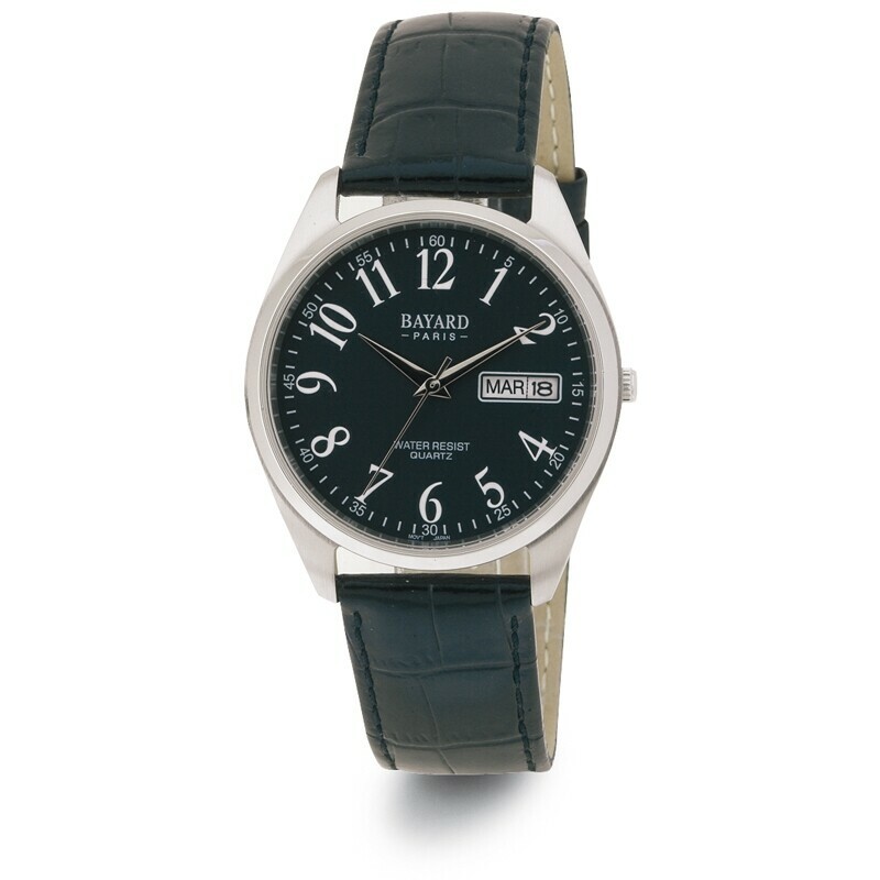 Montre pour homme cadran noir avec date bracelet noir