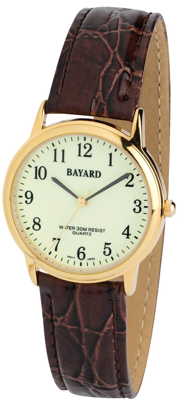 Montre &agrave; quartz Bayard cadran lumineux