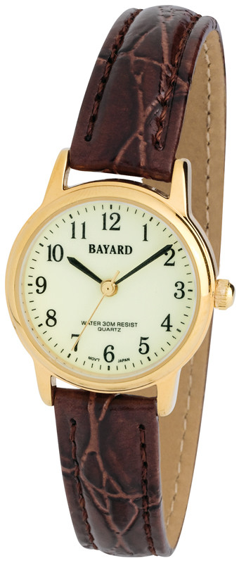 Montre &agrave; quartz Bayard dor&eacute;e pour femme cadran lumineux