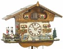 Horloge coucou &agrave; piles sc&egrave;ne de danse avec musiciens_zoom