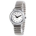 Montre parlante en m&eacute;tal argent&eacute; petit mod&egrave;le