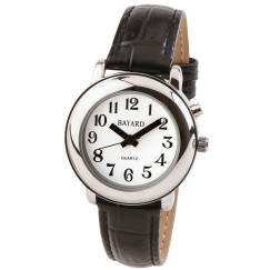 Montre parlante pour dame boitier rond