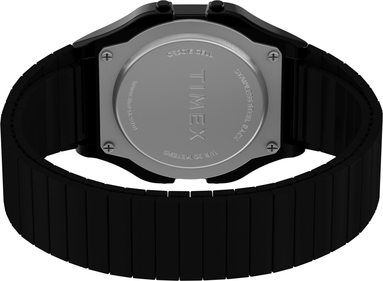 Montre TIMEX Collection T80 bracelet extensible noir arri&egrave;re