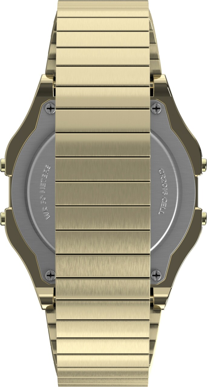 Montre TIMEX Collection T80 bracelet extensible dor&eacute; arri&egrave;re