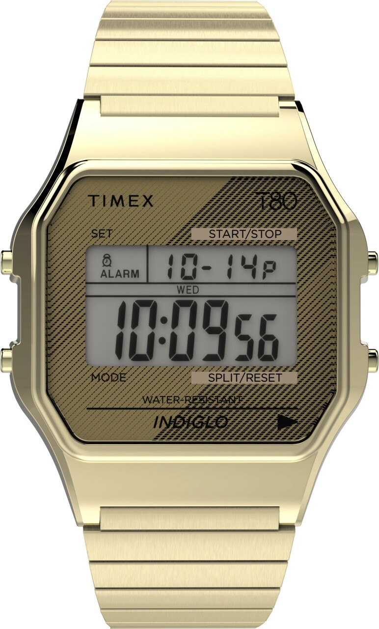 Montre TIMEX Collection T80 bracelet extensible dor&eacute;