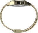 Montre TIMEX Collection T80 bracelet acier dor&eacute; &eacute;cran marron_profil