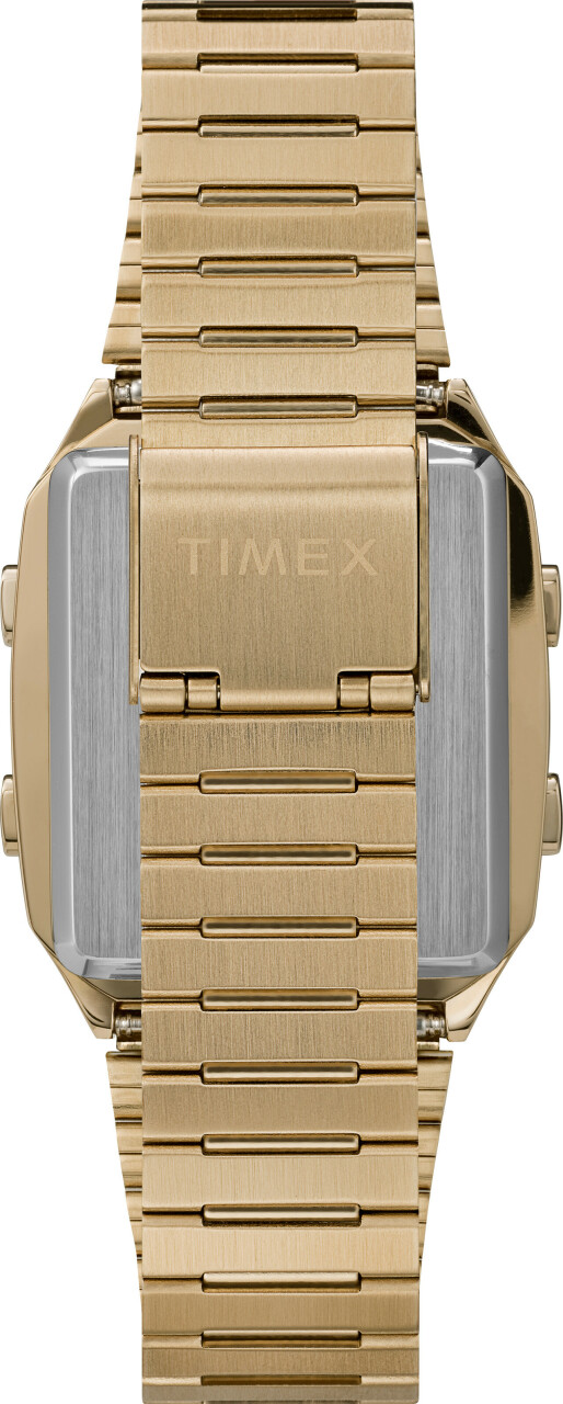 Montre TIMEX T80 Reissue digitale dor&eacute;e_fermoir