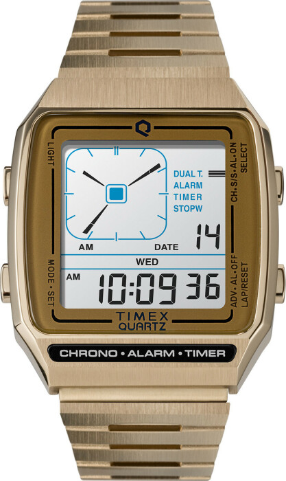 Montre TIMEX T80 Reissue digitale dorée