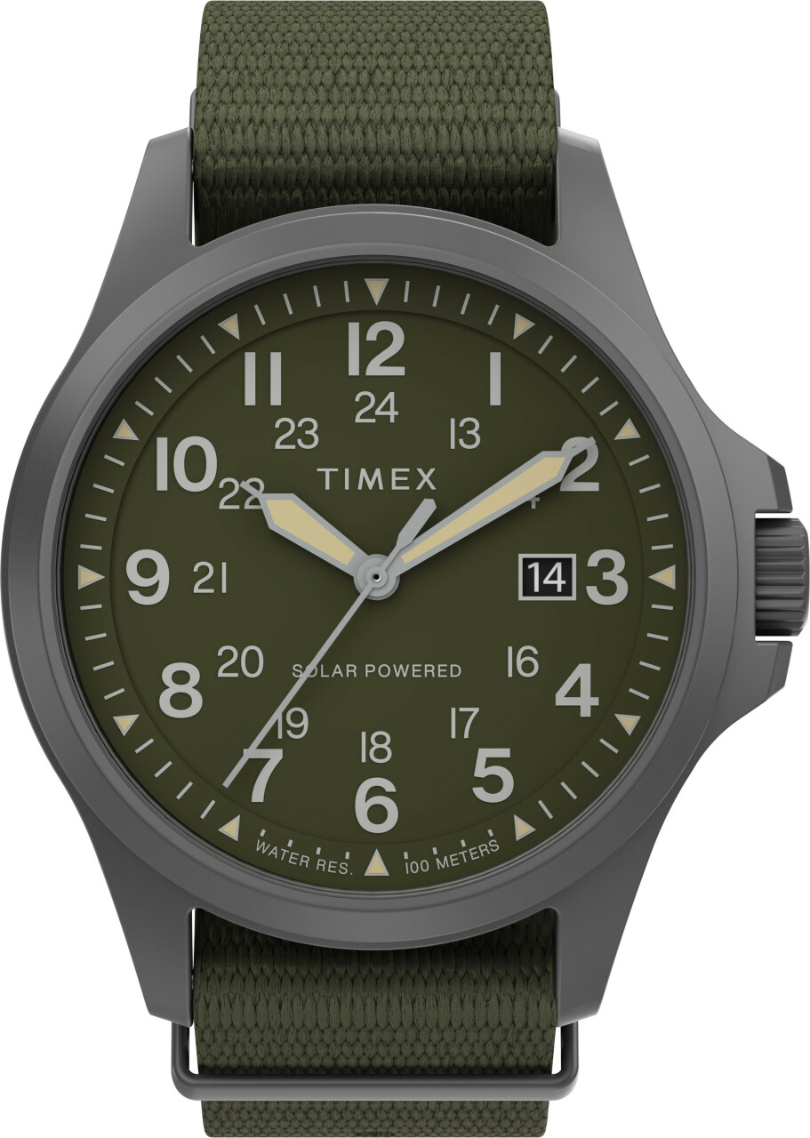 Montre TIMEX Expedition&reg; North Field Solar 41 mm Bracelet tissu vert