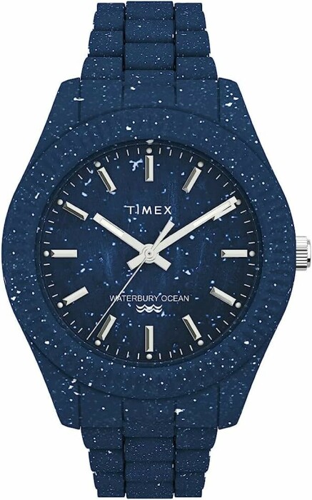 Montre TIMEX bleu océan en plastique Waterbury 42 mm