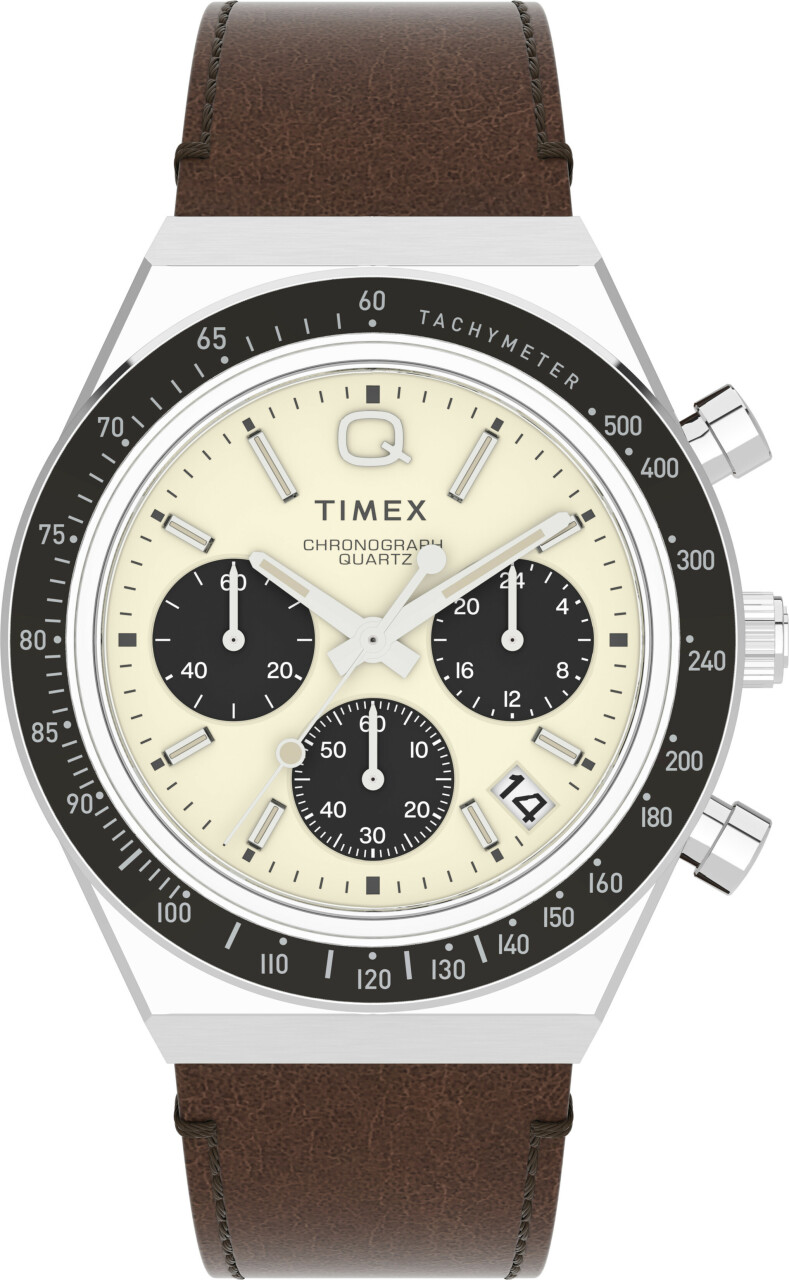 Montre de plong&eacute;e TIMEX Q Chronograph marron