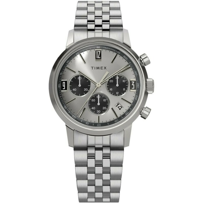 Montre TIMEX Marlin Chronograph Tachymeter bracelet acier 40 mm