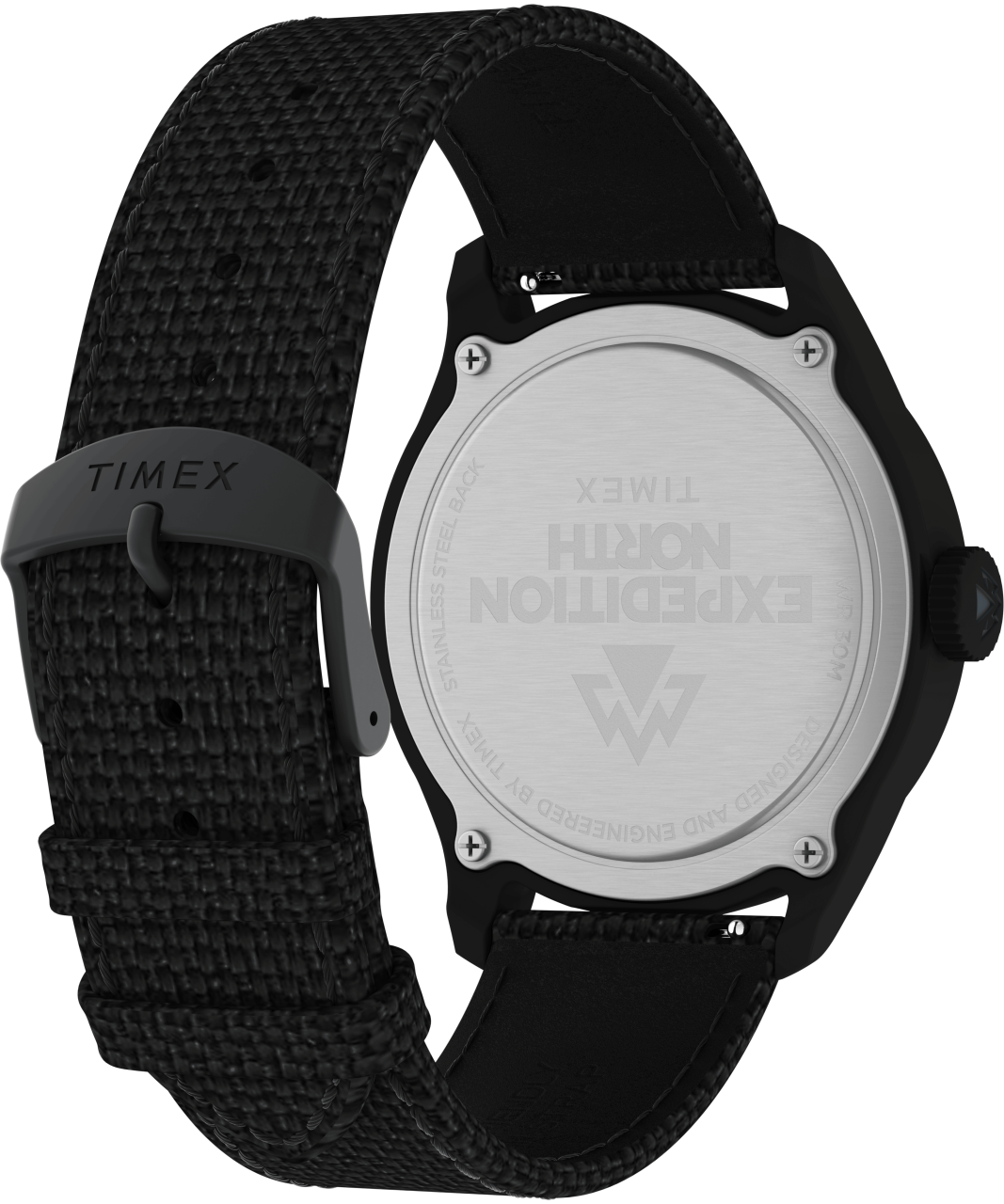 Montre TIMEX Expedition Traprock 43 mm Bracelet tissu noir_arri&egrave;re