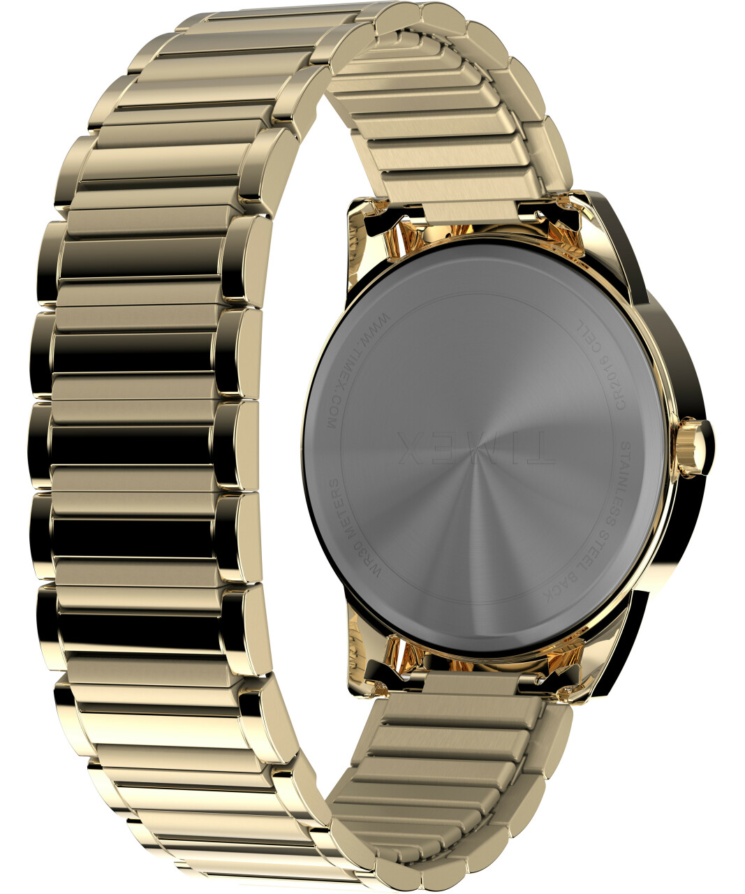 Montre homme TIMEX bracelet acier dor&eacute; boitier acier Easy reader 40 mm_arri&egrave;re