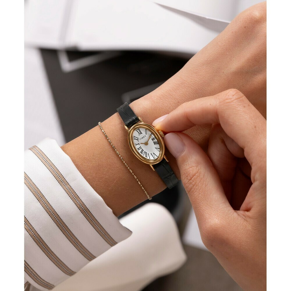 Montre TIMEX Cavatina ovale dor&eacute; 19 mm_situation