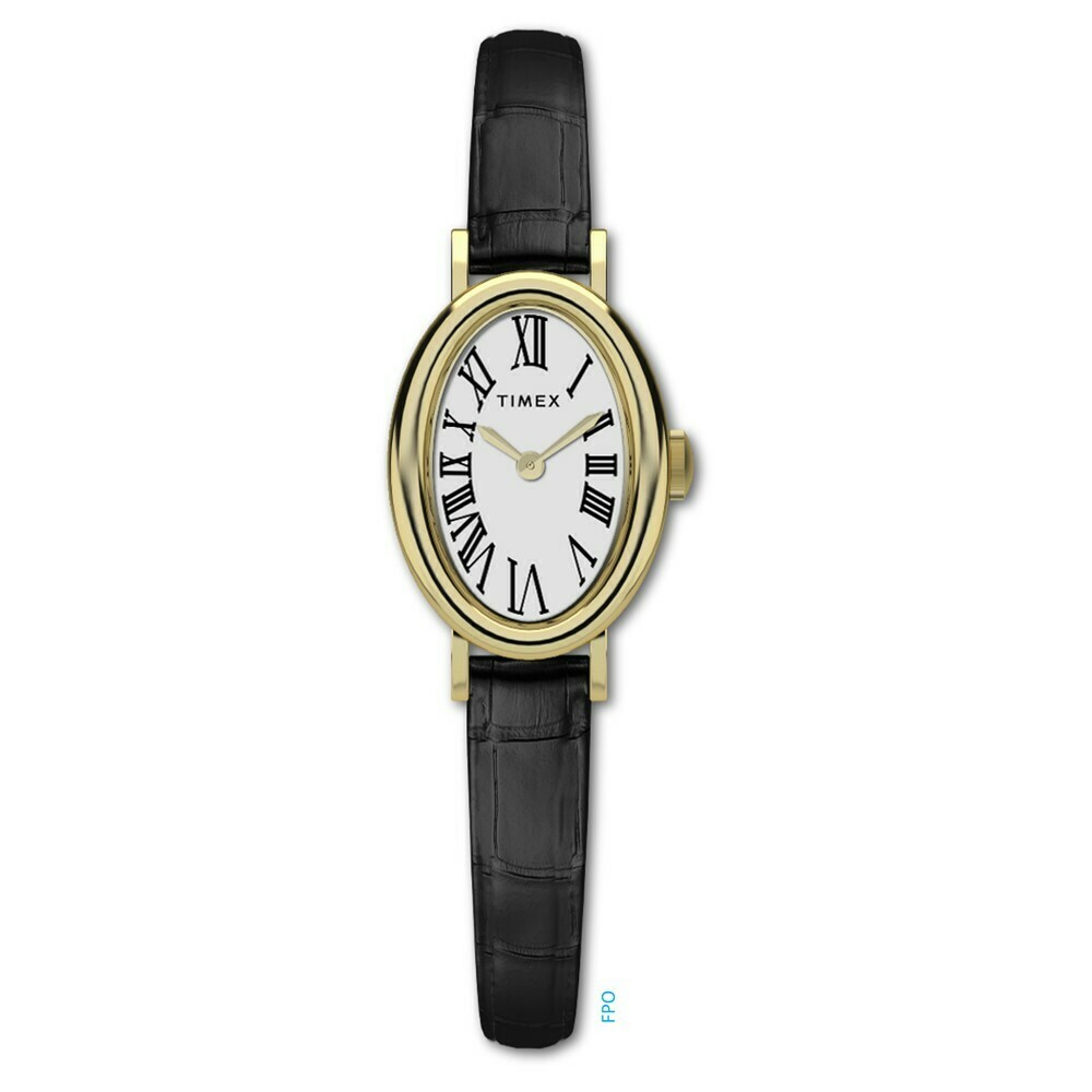 Montre TIMEX Cavatina ovale dor&eacute; 19 mm