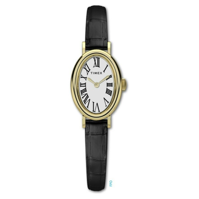Montre TIMEX Cavatina ovale dor&eacute; 19 mm