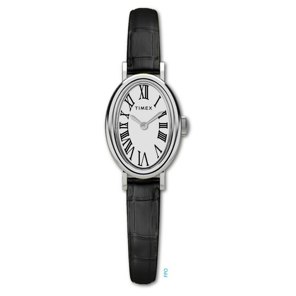 Montre TIMEX Cavatina ovale argent&eacute; 19 mm