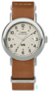 Montre TIMEX en cuir marron boitier acier Weekender 40 mm