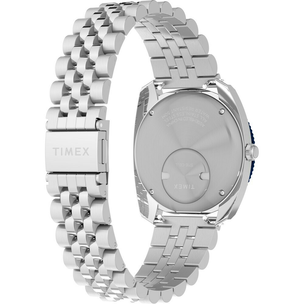Montre TIMEX Q Reissue Velocity cadran bleu 36 mm_profil