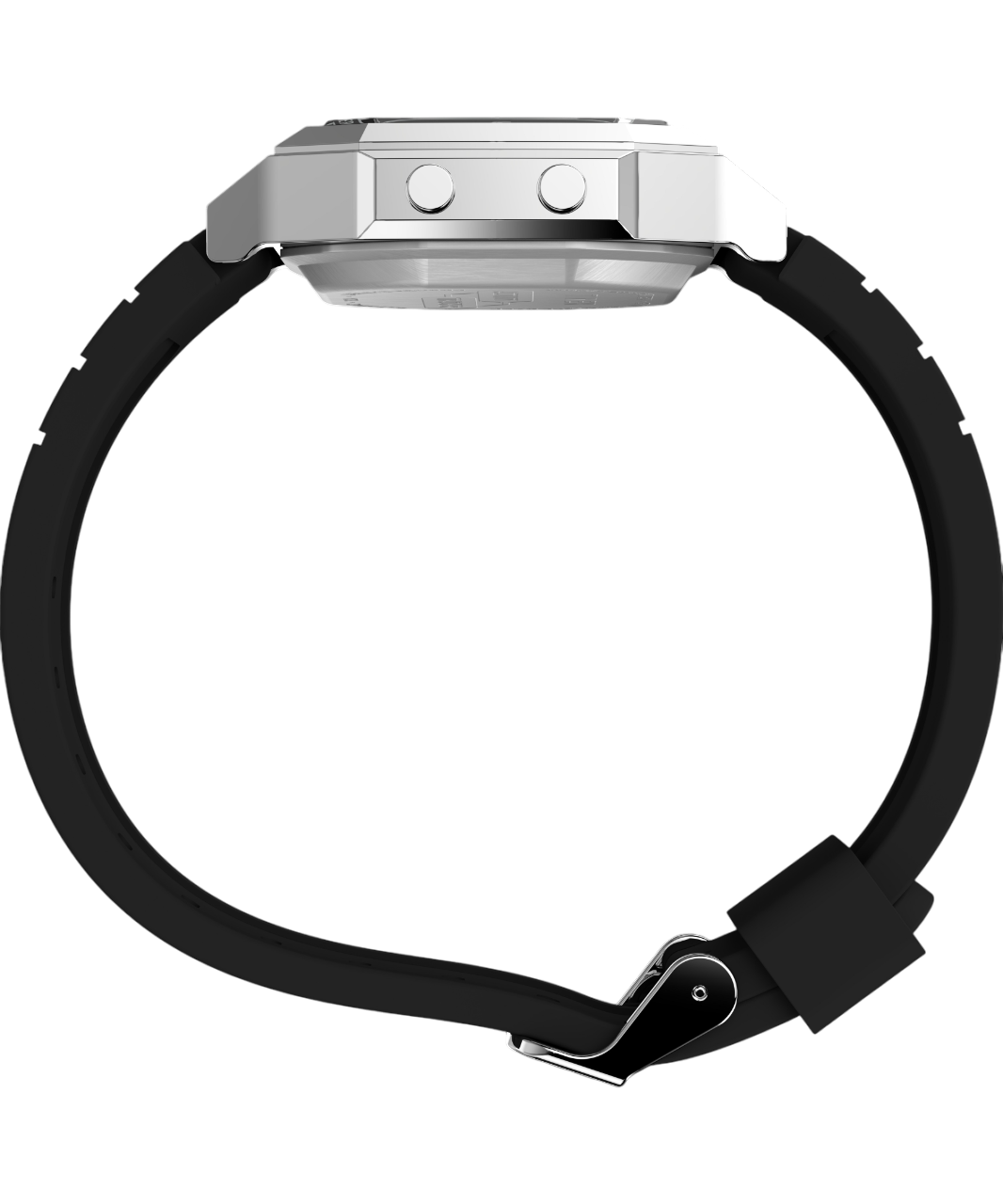 Montre TIMEX Sport Activity Tracker 40 mm argent&eacute; bracelet silicone noir_profil